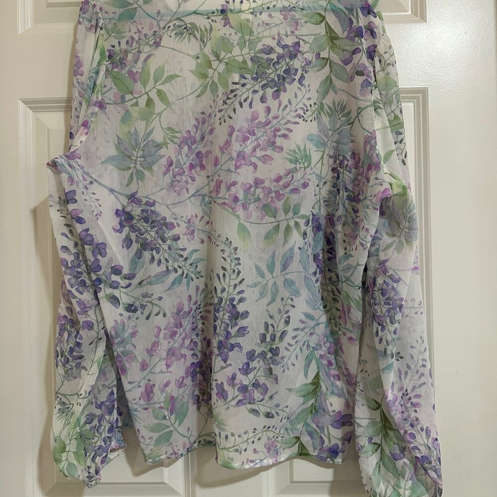 Haver & Blair London Floral Chiffon Blouse – XL – NWT - Picture 7 of 9